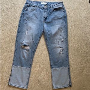 Zara cropped flare jeans